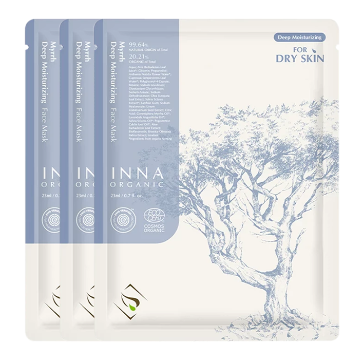 Inna Organic 沒藥深層水潤面膜 - 1片/ 3片/ 5片